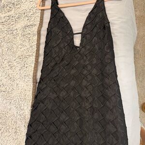 Zara diamond satin effect pleated dress